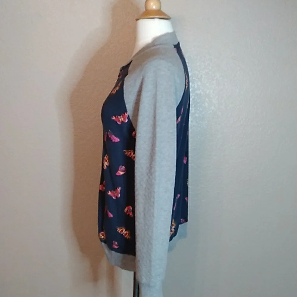 Wonder Nation Girls XL Butterfly Zipper Sweater - Picture 4 of 13